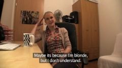 PublicAgent Blonde In Glasses Gets Banged On My Office Desk