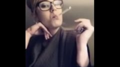 Racy Teacher With Glasses Smoking 120s