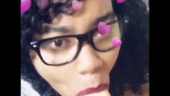 Ebony BBW With Glasses Blows Toy // Blow-Job