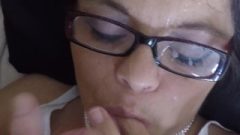 Housewife Angel Stone Punished Quickie With Facial On Glasses
