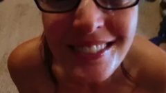 Hotasswife Facial With Glasses