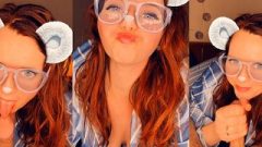 Snapchat Young Smiling Ginger Teen In Glasses Blowing Penis Till CIM POV
