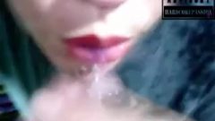 POV Teen With Glasses Gives A Blowjob And Swallow Pee, She Enjoys Pee