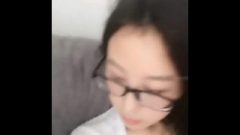 Chinese Cam Model Masturbates Wearing Glasses