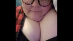 Obese Being Filthy In Her Jammies And Glasses